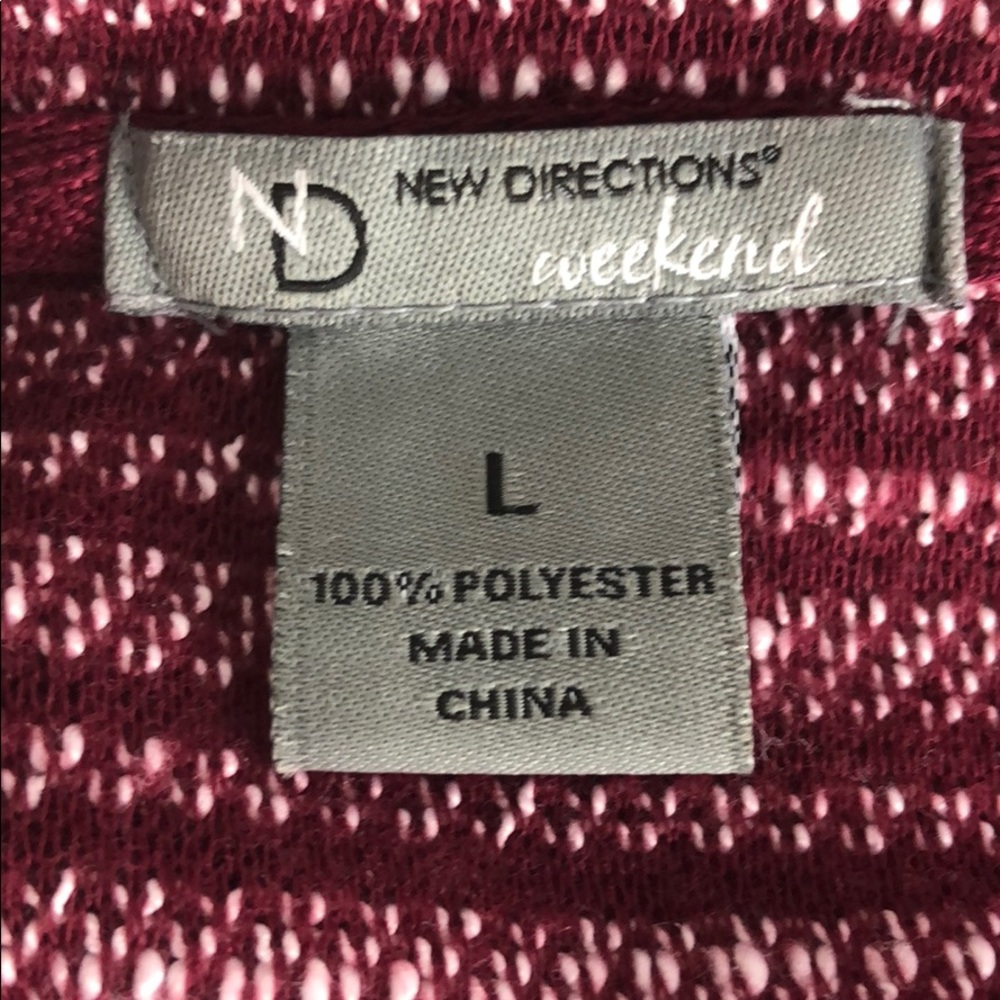 New Direction Weekend Burgundy Sweater - Picture 2 of 8